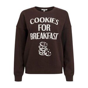 NWT Splendid Cookies For Breakfast Crewneck Sweatshirt Women Relaxed Graphic S